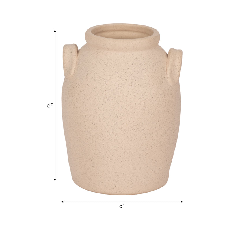 6 Textured Jug With Handles, Sand