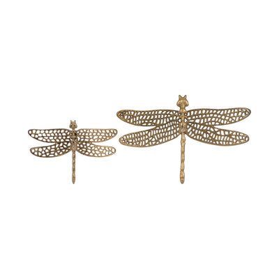 Metal, 14 Dragonfly W/ Cutouts , Gold