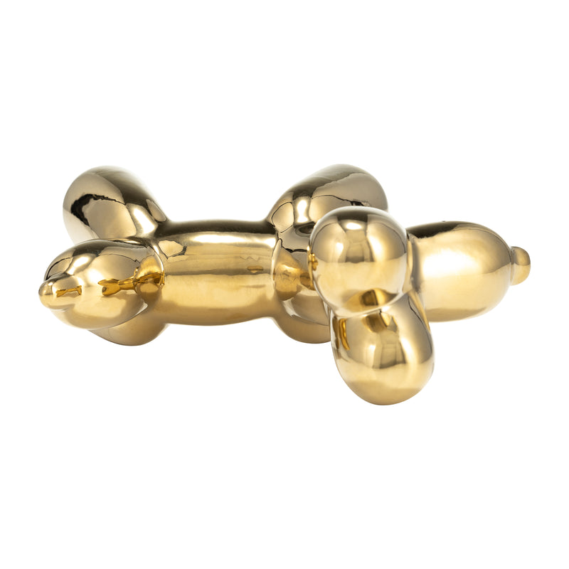 7L BALLOON DOG ANIMAL, GOLD