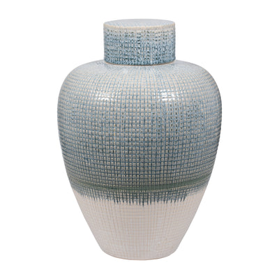 20 KASHION LARGE BLUE LIDDED JAR