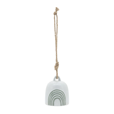 Cer, 4 Hanging Bell Rainbow, White/Green