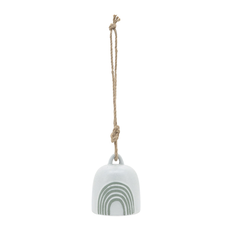 Cer, 4 Hanging Bell Rainbow, White/Green