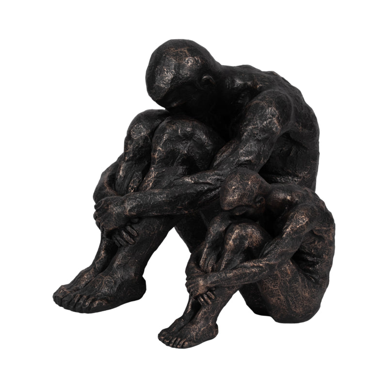 9 Sitting Man, Bronze