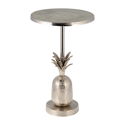 METAL, 15D/24H, SILVER PINEAPPLE SIDE TABLE, KD