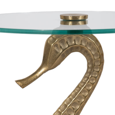 Metal/glass, 25 Seahorse Side Table, Gold Kd