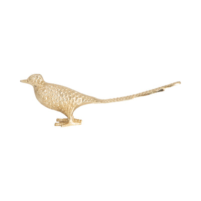 METAL, 18 LONG TAILED BIRD DECO. GOLD