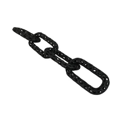 25x4 Pierced Metal 4-chain Link Object, Black