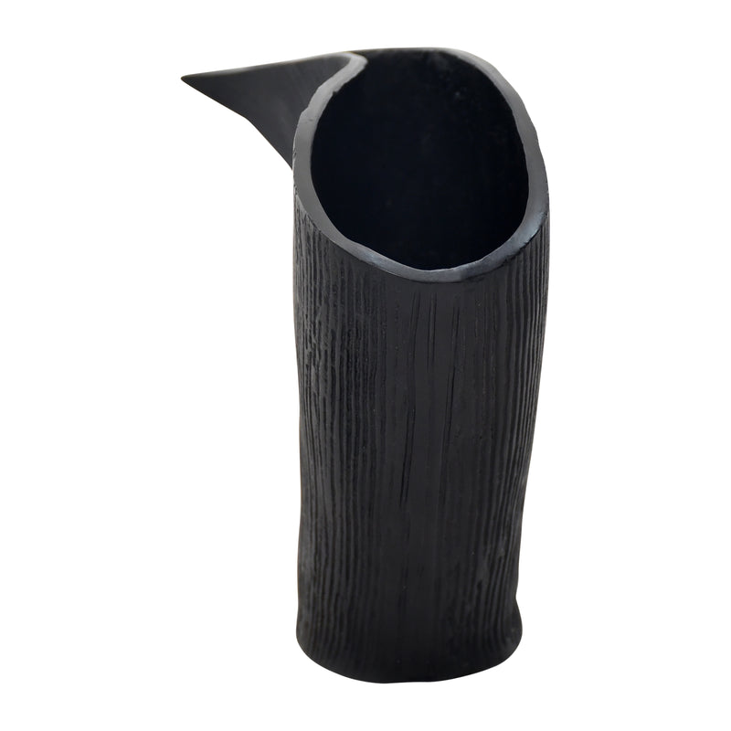 Metal, 16 Corinth Medium Black Vase