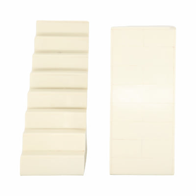 Resin, S/2 6 Steps Bookends, Ivory