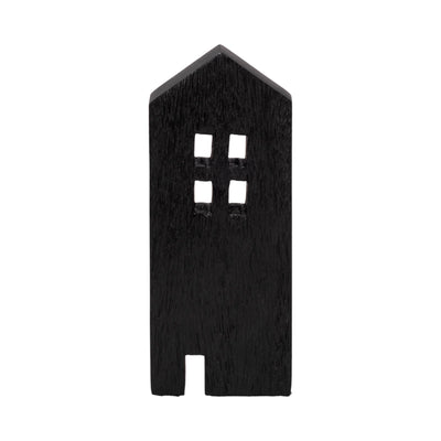 8 Wood House Decor, Black