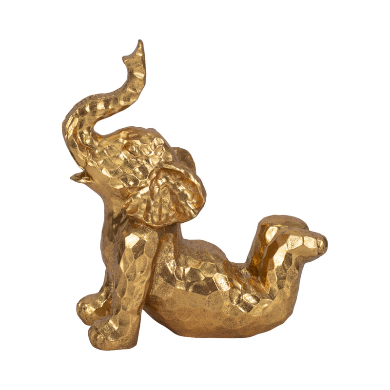 10 Yoga Elephant, Gold