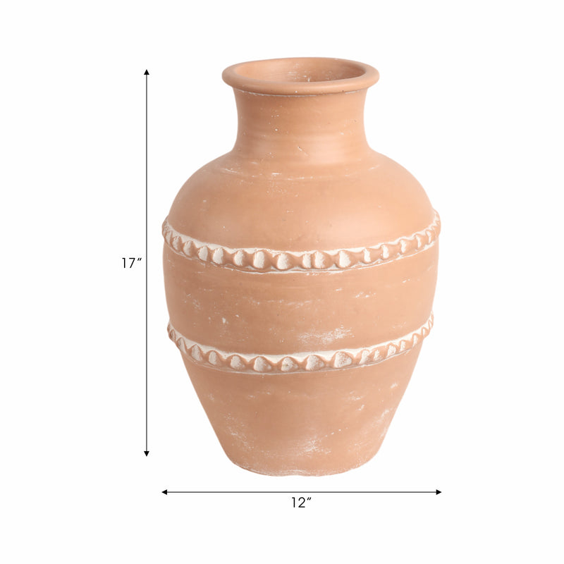 16 Traditional Terracotta Vase, Terracotta