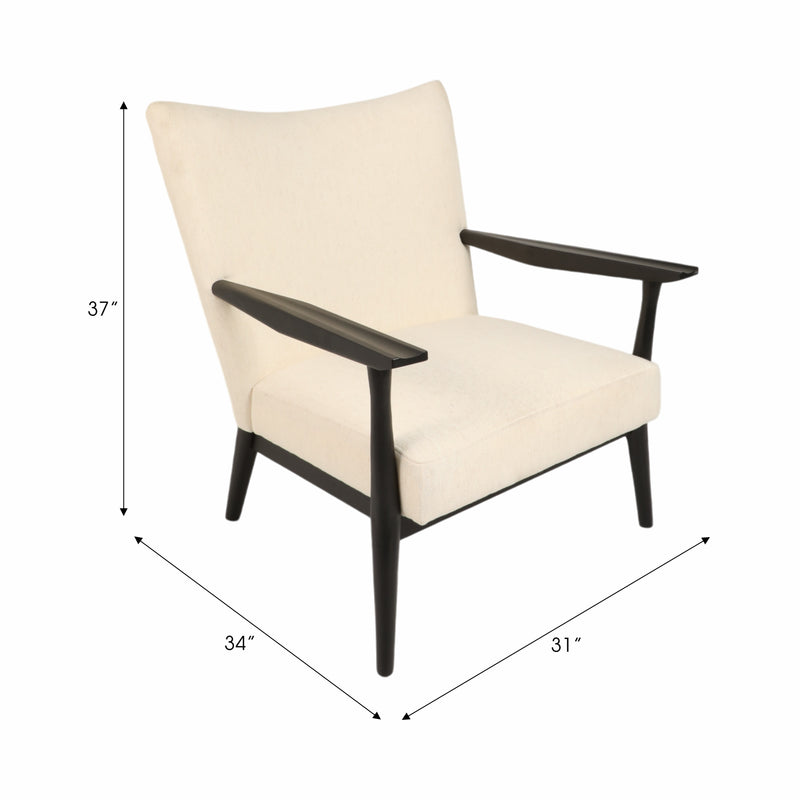 33 Cardoso Accent Chair, White/black