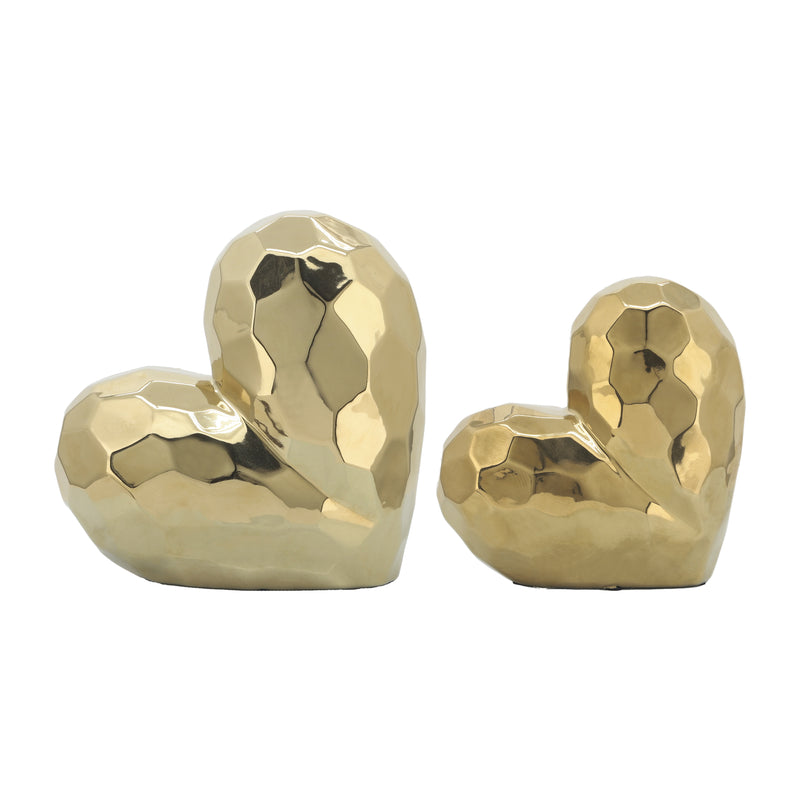 GOLD CERAMIC HEART 7.75