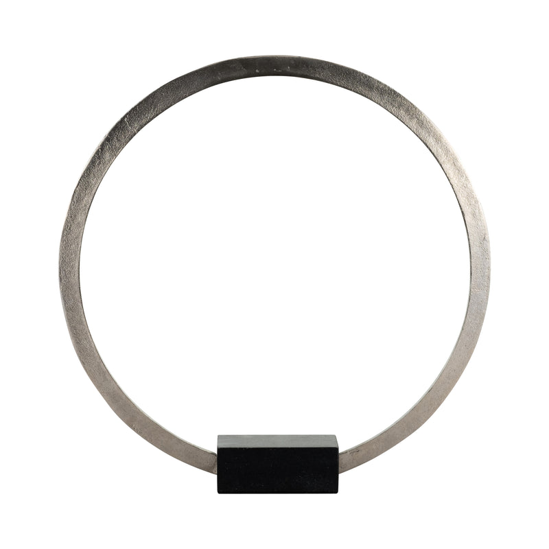 METAL,17,STANDING RING W/BASE ,NICKEL/BLACK