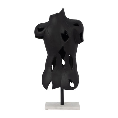 METAL, 23 CRACKED BUST ON STAND, BLACK