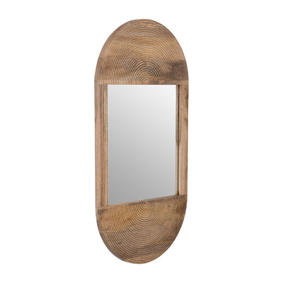 WOOD, 34LX18W OVAL MIRROR, BROWN