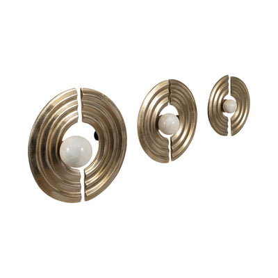 S/3 Leza 12/15/18 Gold Ring Wall Decor