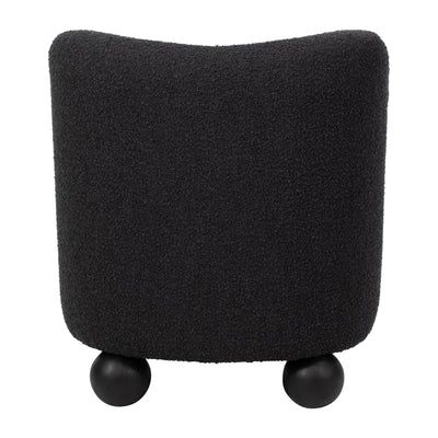 BALL-FOOT ACCENT CHAIR, BLACK