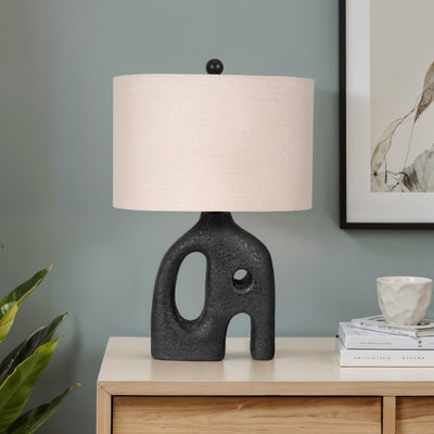 21 Open Cut-out Table Lamp, Black