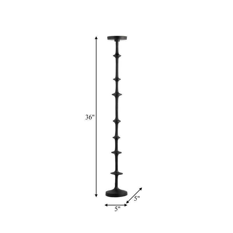 METAL, 36 ABACUS FLOOR PILLAR CANDLEHOLDER, BLACK