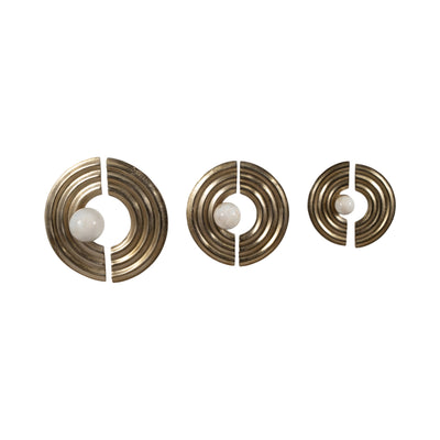 S/3 Leza 12/15/18 Gold Ring Wall Decor