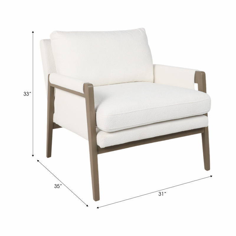 33 Alonzo Accent Chair, Ivory