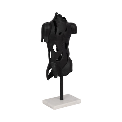 METAL, 16 CRACKED BUST ON STAND, BLACK