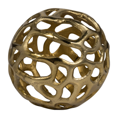 Metal, 6 Cut-out Orb, Gold