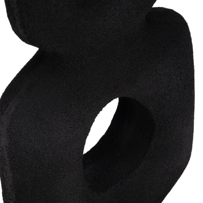 15 Textured Open Cut-out Totem Object, Black