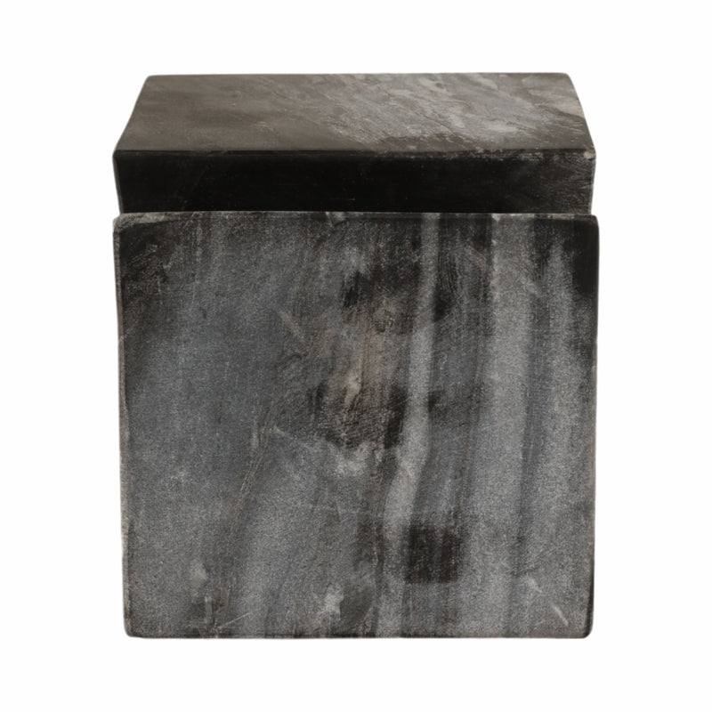 4 Cut Marble Cube, Grey