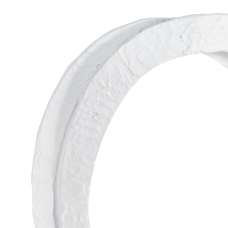 11 Oval Loops Sculpture Volcano Texture, White/bl