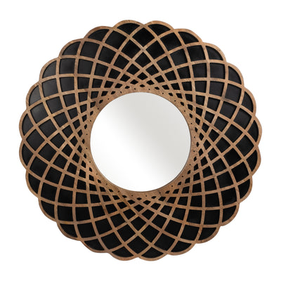 WOOD, 48 KALEIDOSCOPE MIRROR, BLACK