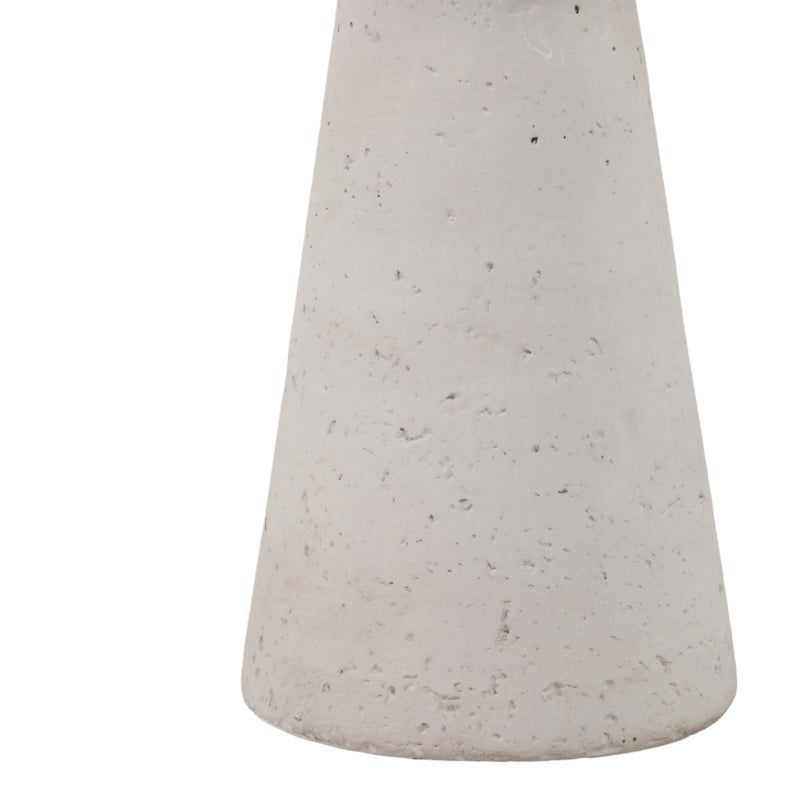 14 Black Patch Modern Terracotta Vase, Ivory/blk