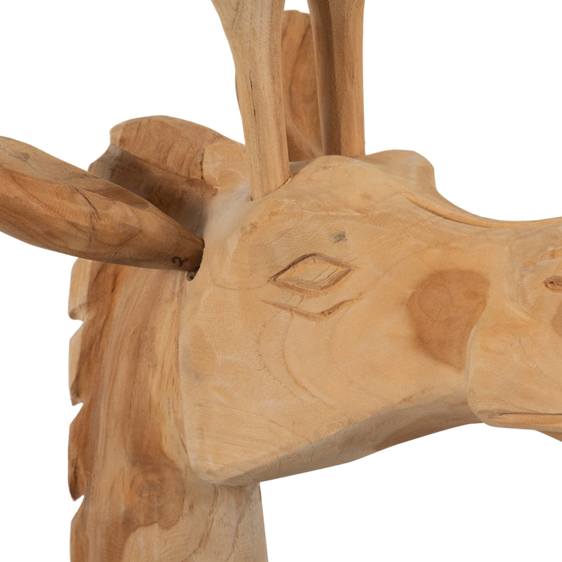 Wood, 45 Giraffe Bust, Natural