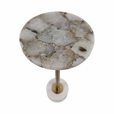 24 Cannes Agate And Marble Accent Table