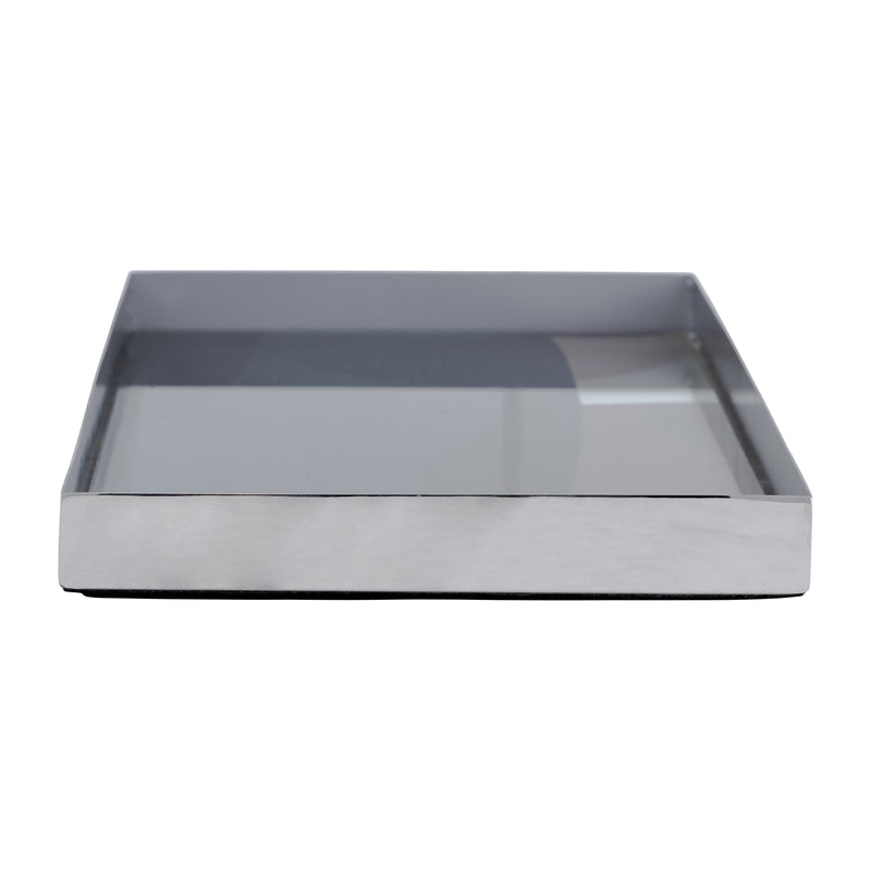 S/2 16/20L, Metal/Glass Tray, Nickel/Multi