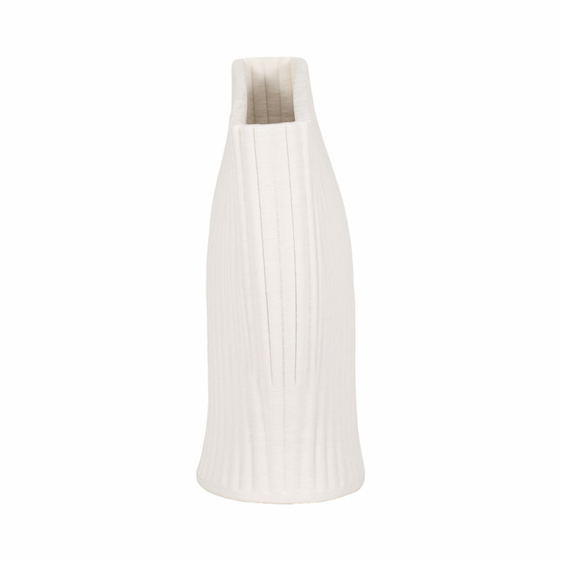 9 BELLO 3D PRINTED VASE, IVORY/BEIGE