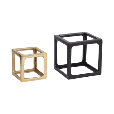 Metal, S/2 5/7 Open Square Object, Multi