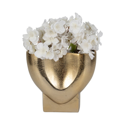 9 Abyss Arrow Shaped Metal Vase, Gold