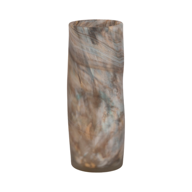 13 Dimpled Alabaster Finish Vase, Multi