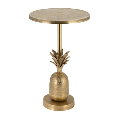 METAL, 15D/24H, GOLD PINEAPPLE SIDE TABLE, KD