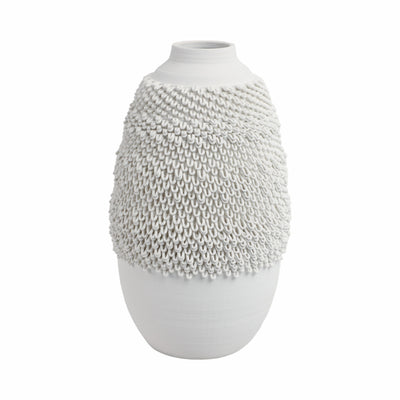 14 Arroyo Medium 3d Printed Porcelain Vase, Ivory