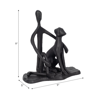 9 Mans Best Friend Sculpture, Black