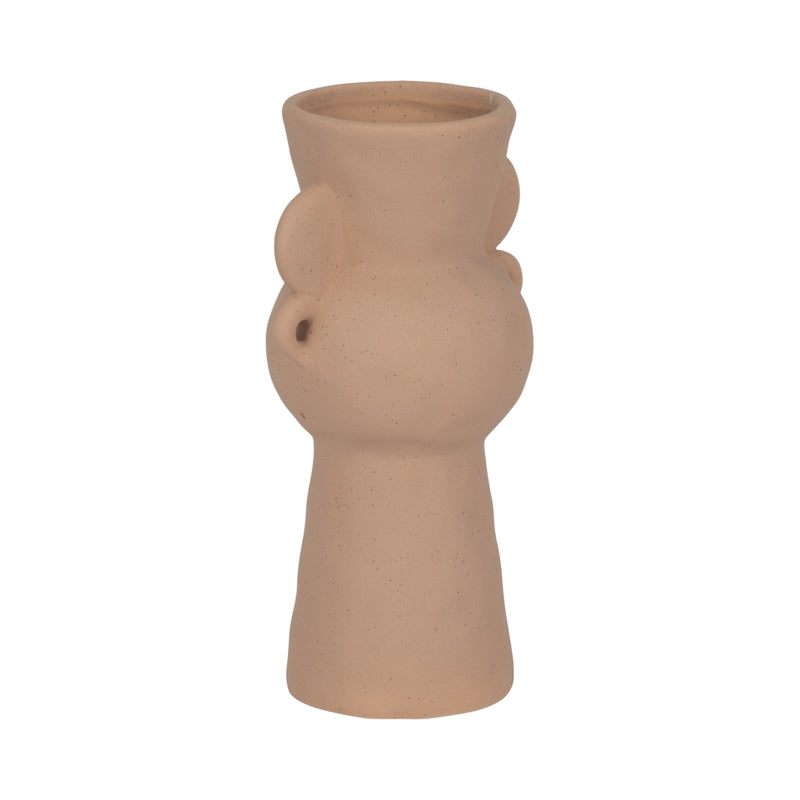 8 Rough Totem Bud Vase, Tan