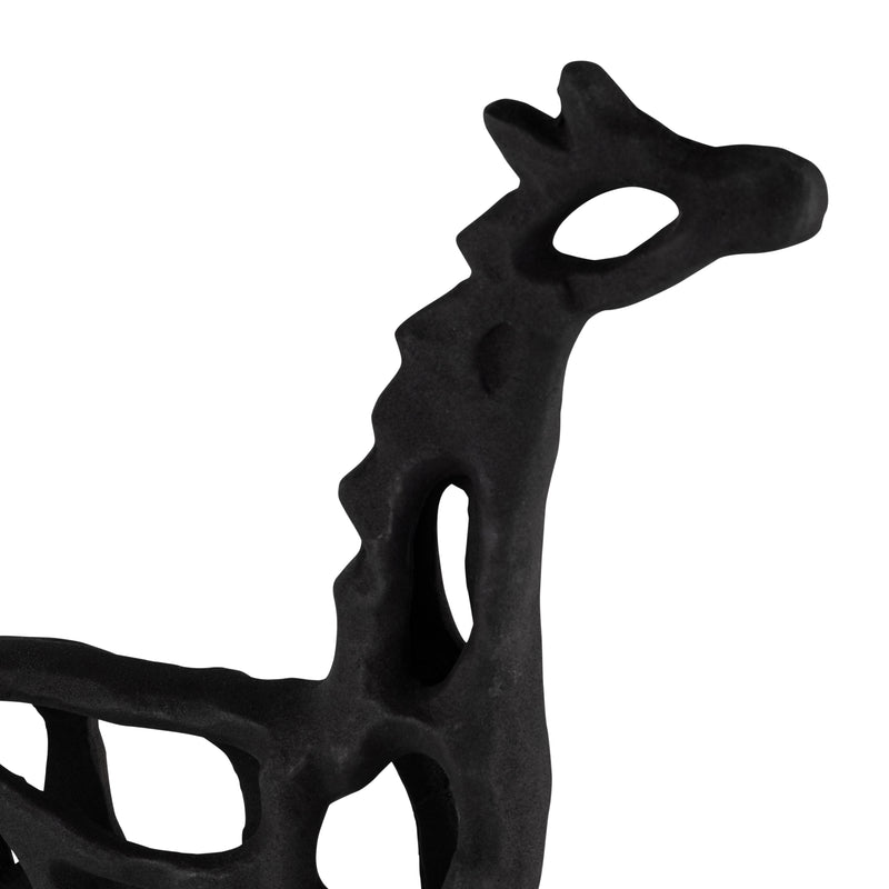 METAL,13H,GIRAFFE ILLUSION SCULPTURE,BLACK