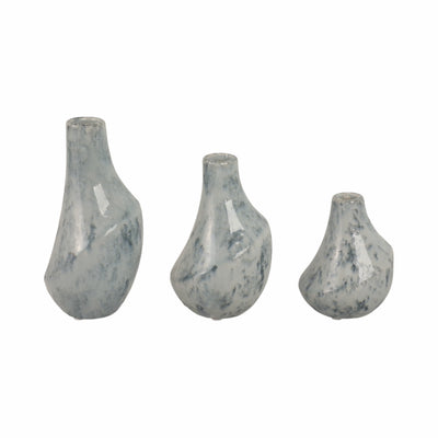 S/3 5/7/9 Klamath Ceramic Vases, Multi