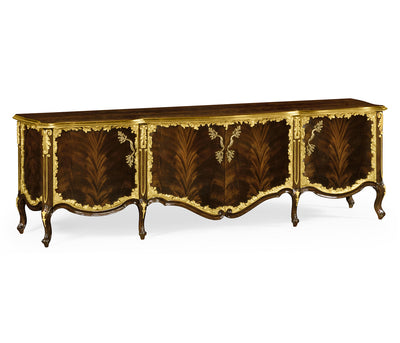 Monte Carlo Collection - Low Mahogany & Gilded Entertainment Unit