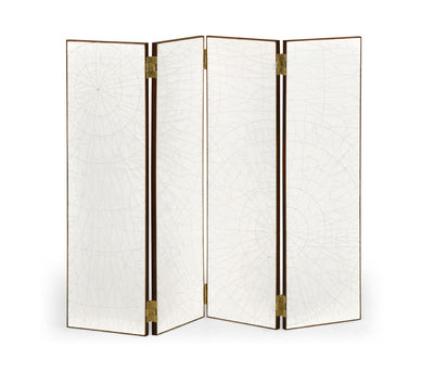 JC Modern - Eclectic Collection - Crackle Ceramic Lacquered Folding Screen