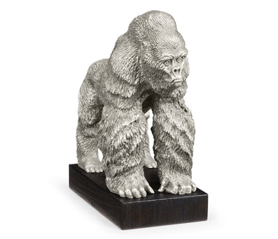 Curated Collection - Antique Stainless Steel King Kong Statue